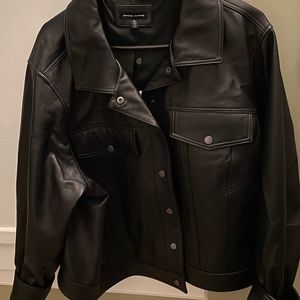 Universal Standard Black leather jacket NWT